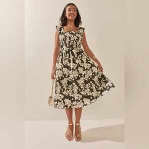 Francesca's Collections | Dresses | Brown Floral Off Shoulder Maxi Dress |  Poshmark